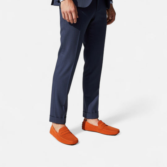 Mocassins Conducteur en Daim Homme à Enfiler Slip-On