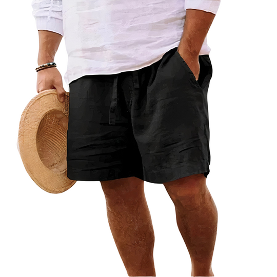 Short en Coton et Lin Homme Été Court Plage Vacances