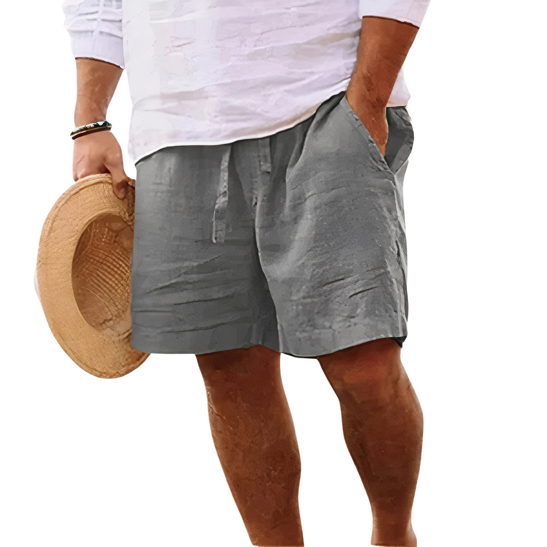 Short en Coton et Lin Homme Été Court Plage Vacances