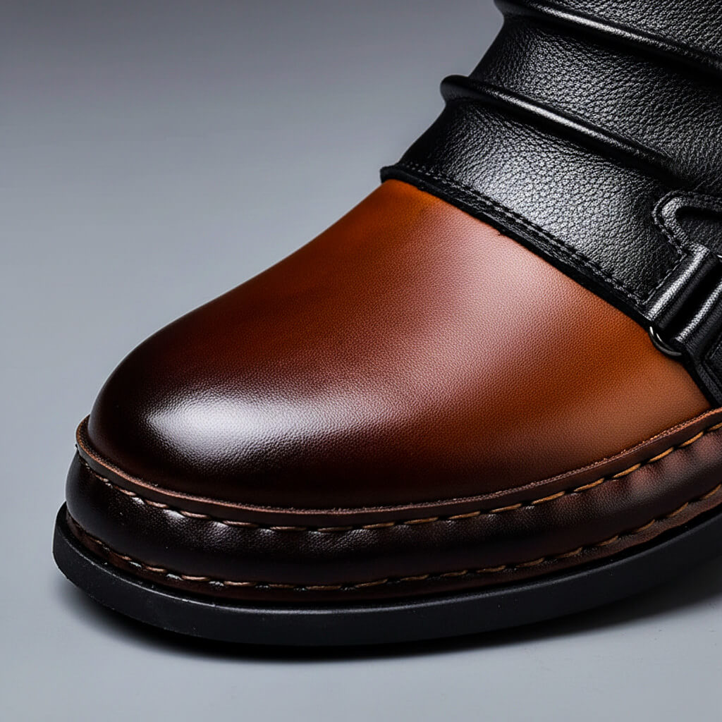 Bottines en Cuir Homme Élégantes Bottes Véritable