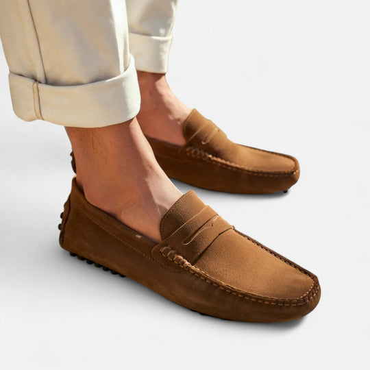 Mocassins Conducteur en Daim Homme à Enfiler Slip-On