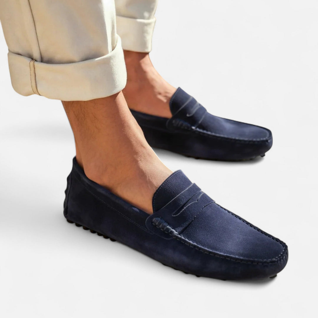 Mocassins Conducteur en Daim Homme à Enfiler Slip-On