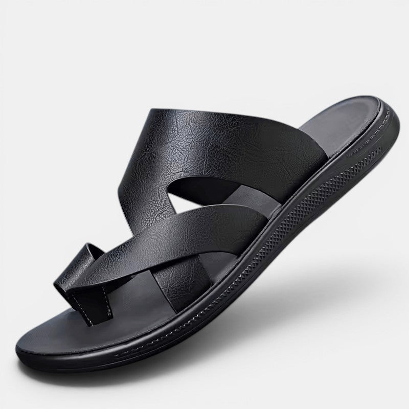 Sandales en Cuir Confortables Homme Été Outdoor