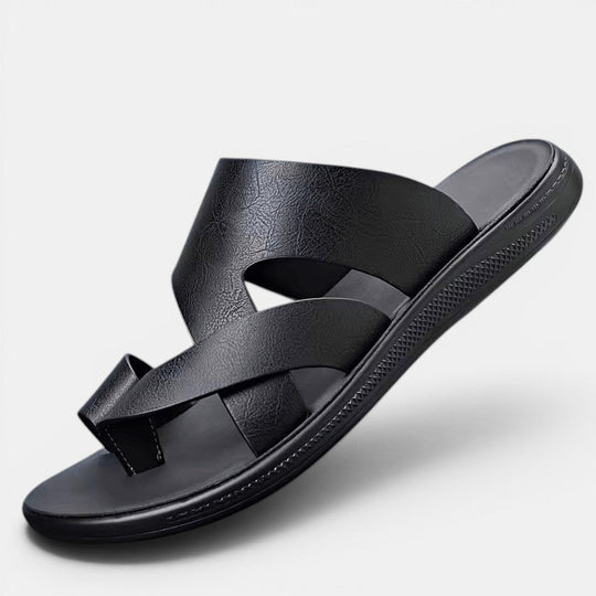 Sandales en Cuir Confortables Homme Été Outdoor