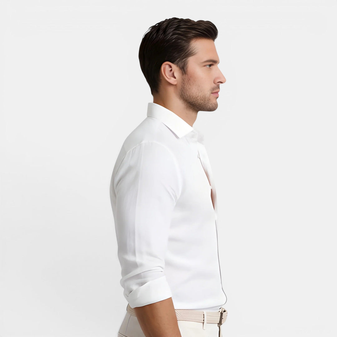 Chemise Lin Coton Homme Été Respirante Casual Légère