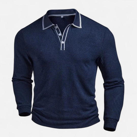 Chemise Boutonnée Contrastée Homme Élégante Button-Up