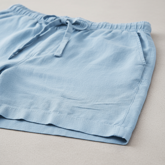 Short en Coton et Lin Homme Été Court Plage Vacances