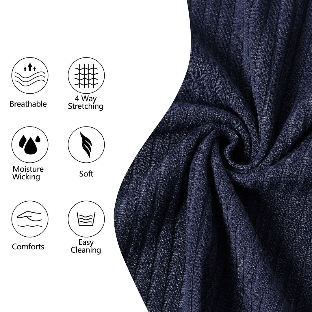 Polo en Maille Côtelée Homme Manches Courtes Casual