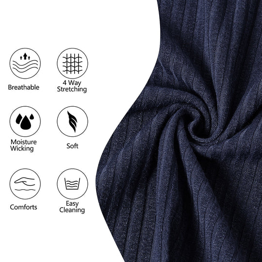 Polo en Maille Côtelée Homme Manches Courtes Casual