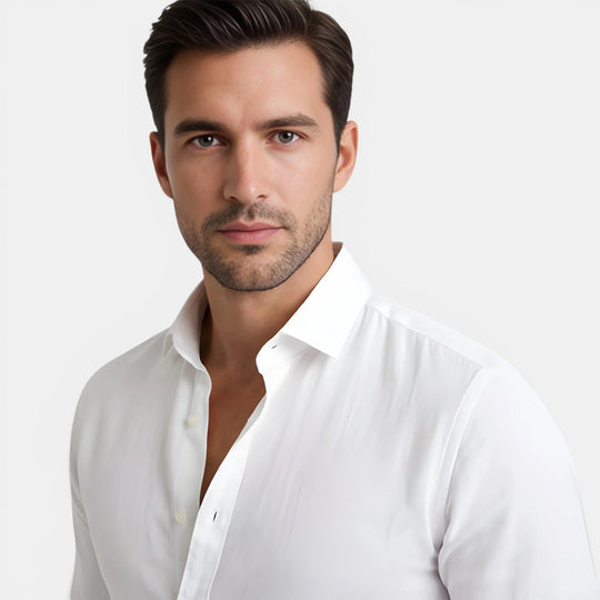 Chemise Lin Coton Homme Été Respirante Casual Légère