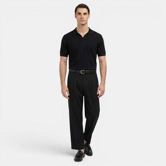Pantalon à Pinces Jambe Droite Homme Costume Élégant