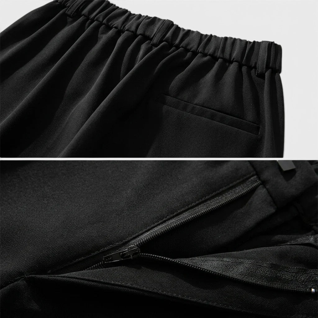 Pantalon à Pinces Jambe Droite Homme Costume Élégant