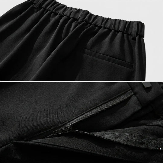 Pantalon à Pinces Jambe Droite Homme Costume Élégant