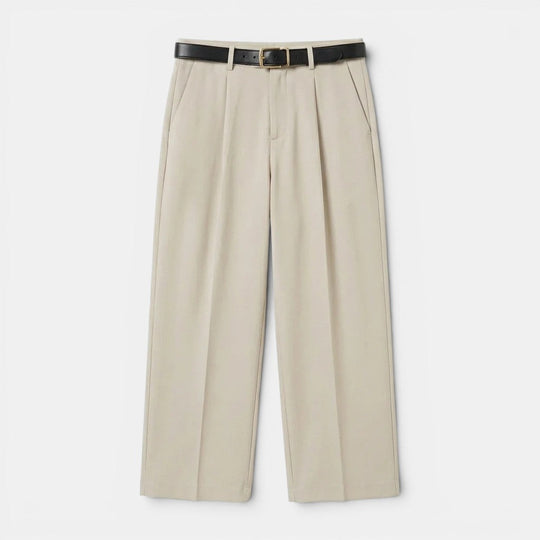 Pantalon à Pinces Jambe Droite Homme Costume Élégant