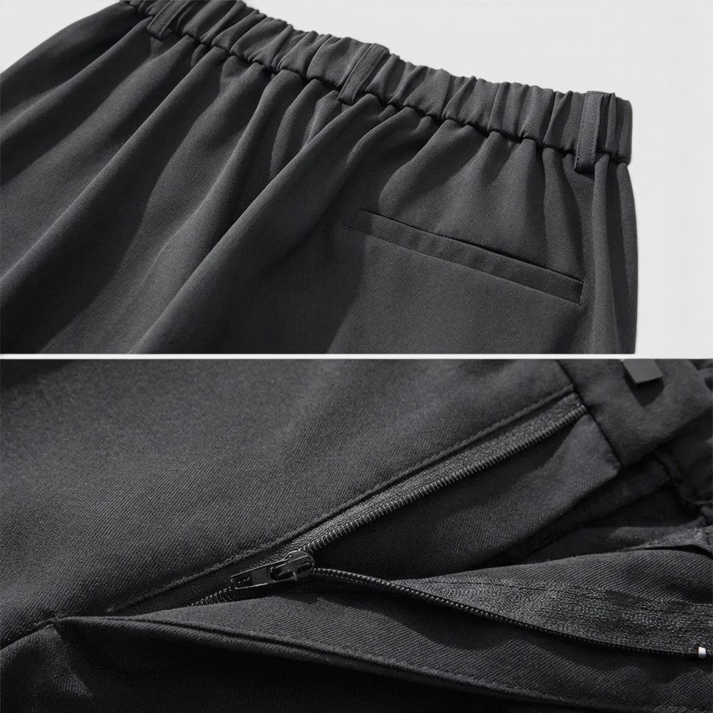 Pantalon à Pinces Jambe Droite Homme Costume Élégant