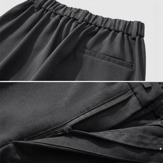 Pantalon à Pinces Jambe Droite Homme Costume Élégant