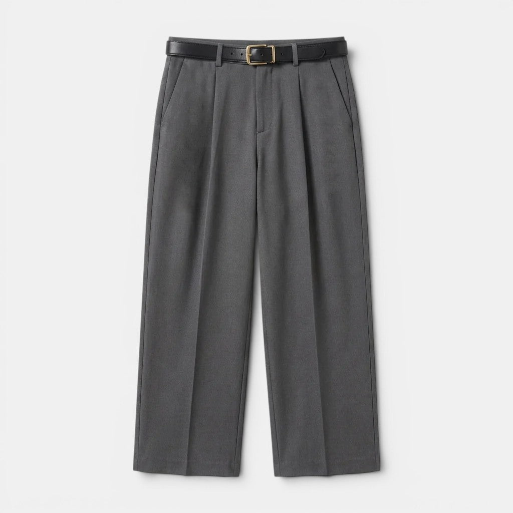 Pantalon à Pinces Jambe Droite Homme Costume Élégant