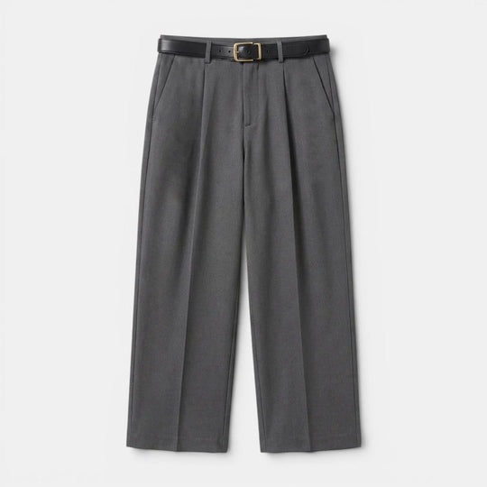 Pantalon à Pinces Jambe Droite Homme Costume Élégant