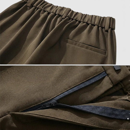 Pantalon à Pinces Jambe Droite Homme Costume Élégant