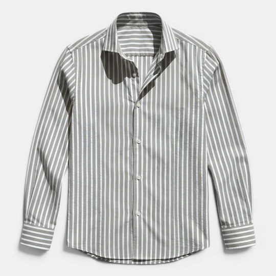 Chemise Classique Rayée Homme Respirante Été Casual