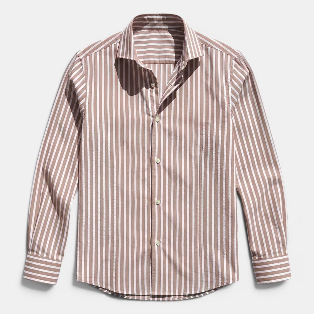 Chemise Classique Rayée Homme Respirante Été Casual