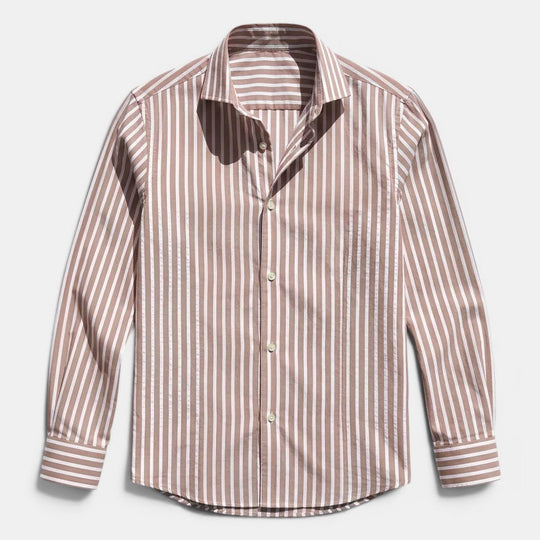 Chemise Classique Rayée Homme Respirante Été Casual