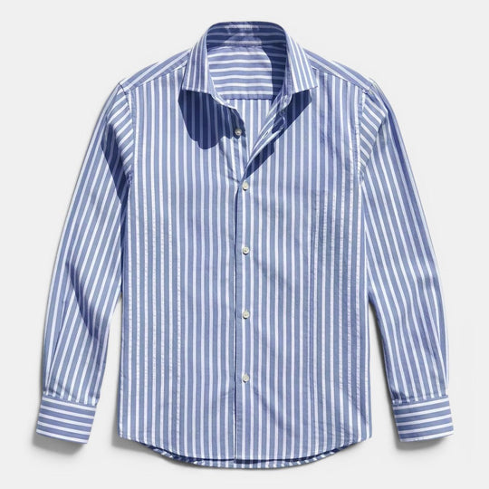 Chemise Classique Rayée Homme Respirante Été Casual