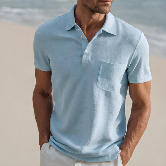 Polo en Coton Homme Manches Courtes Été Casual
