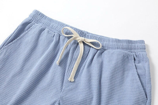 Short en Maille Gaufrée Homme Été Plage Léger