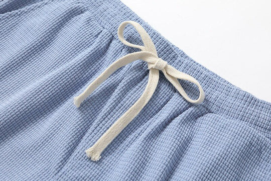 Short en Maille Gaufrée Homme Été Plage Léger
