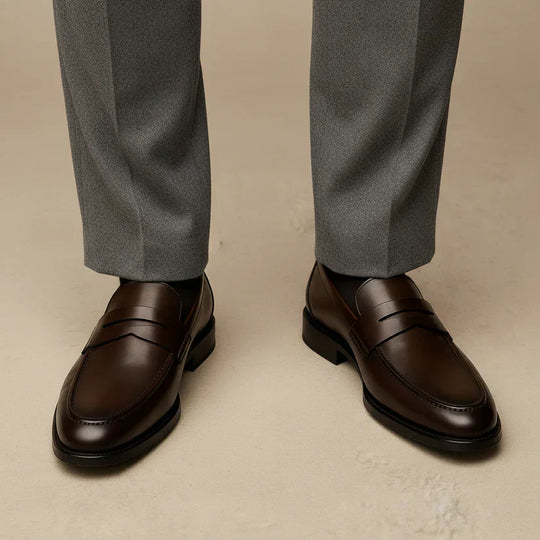 Mocassins Penny Homme Cuir Lisse à Enfiler Slip-On