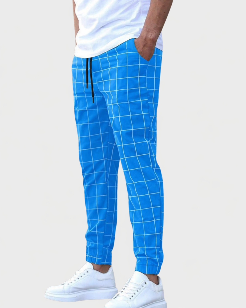 Pantalon de Jogging Grid Homme Sweatpants Sport Stylé