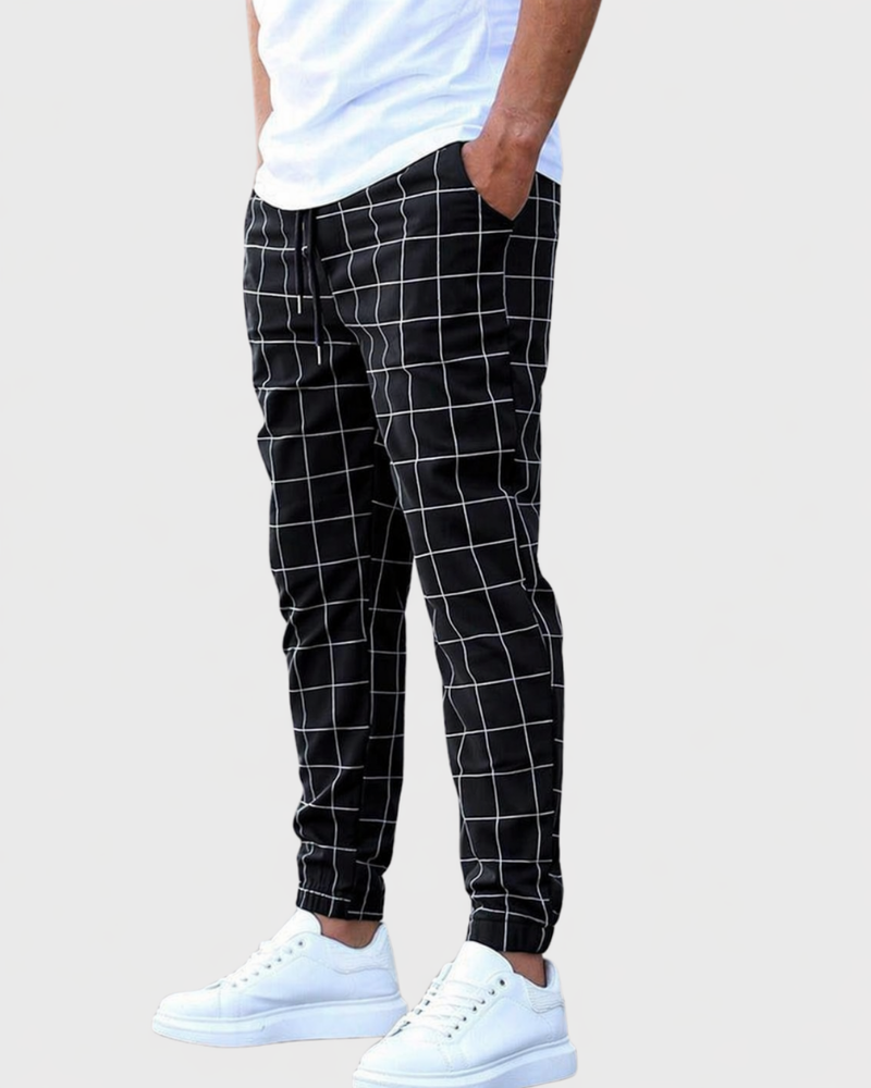 Pantalon de Jogging Grid Homme Sweatpants Sport Stylé