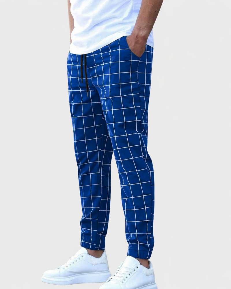 Pantalon de Jogging Grid Homme Sweatpants Sport Stylé