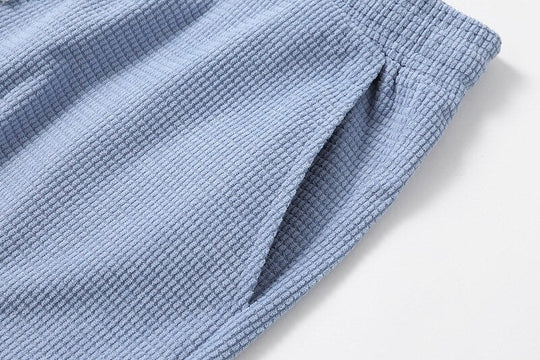 Short en Maille Gaufrée Homme Été Plage Léger